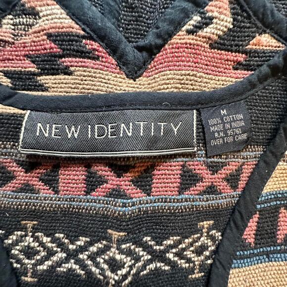 Vintage New Identity Western Canvas Aztec Vest Size Medium - Picture 4 of 4